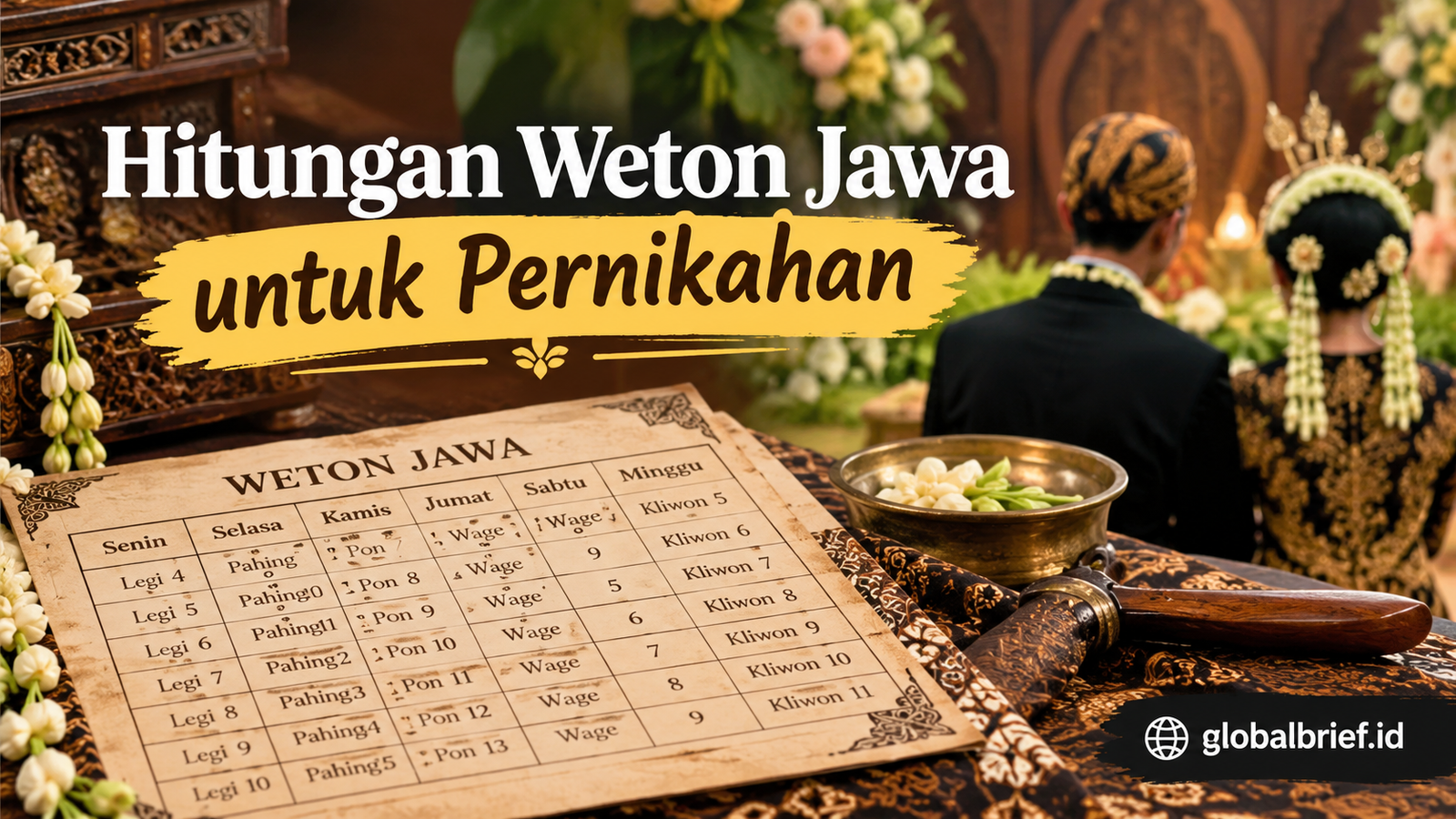 hitungan weton jawa untuk pernikahan